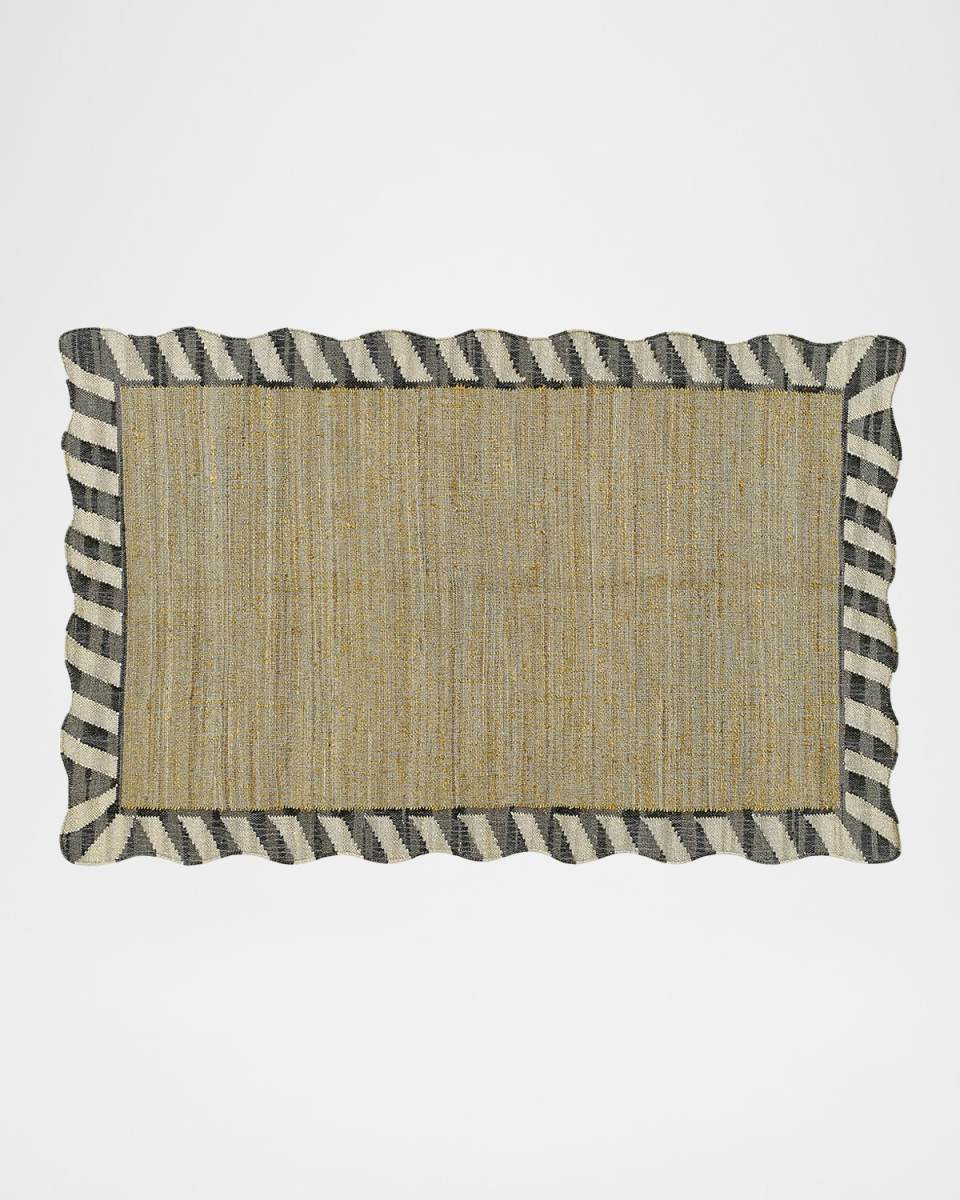 Jute Scalloped Rug, 5' x 8'